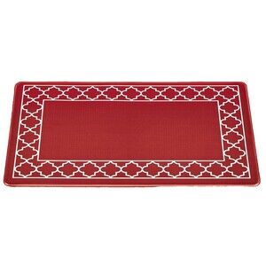 ANTI-FATIGUE NON SLIP FLOOR MAT(18"x30")PVC, BURGUNDY & WHITE LATTICE DESIGN, CE